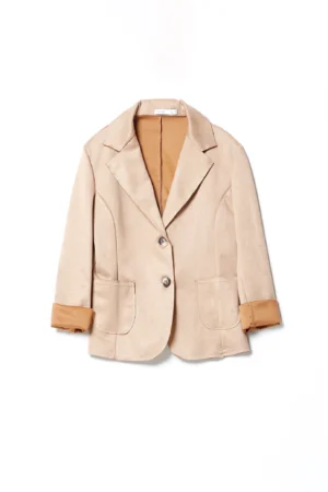 GIACCA monopetto con collo reverse e tasche sul davanti