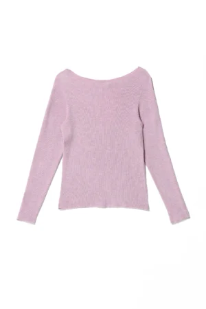 MAGLIA casual con scollo a barca e manica lunga