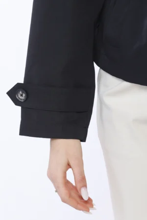 GIACCA trench corto doppiopetto con cintura in vita