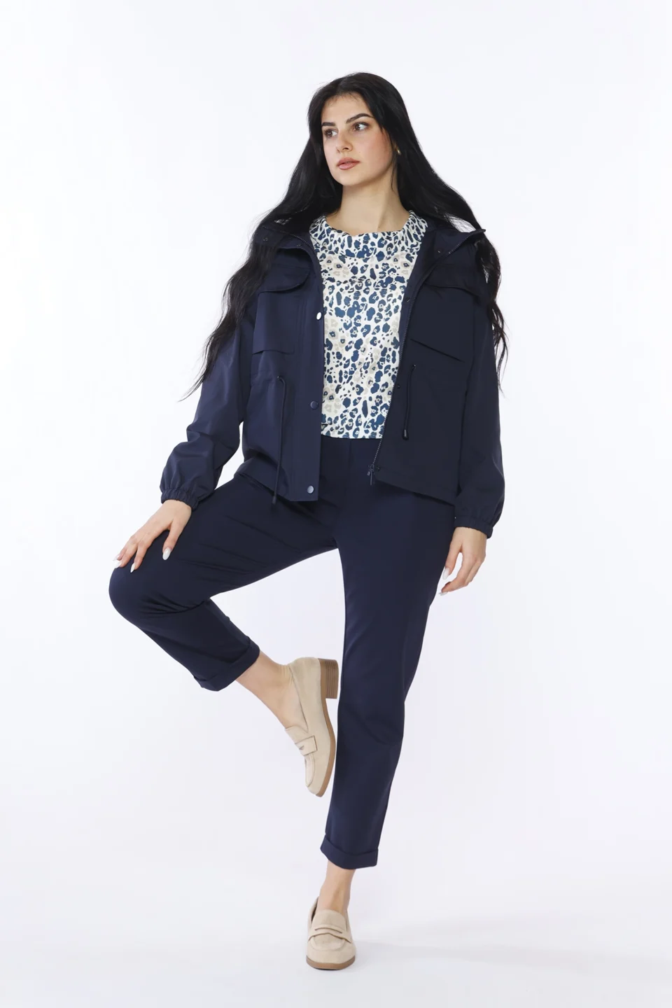 GIACCA tipo parka con tasconi sul davanti e doppia chiusura con cerniera e bottoni ONEWORLD HYBRID