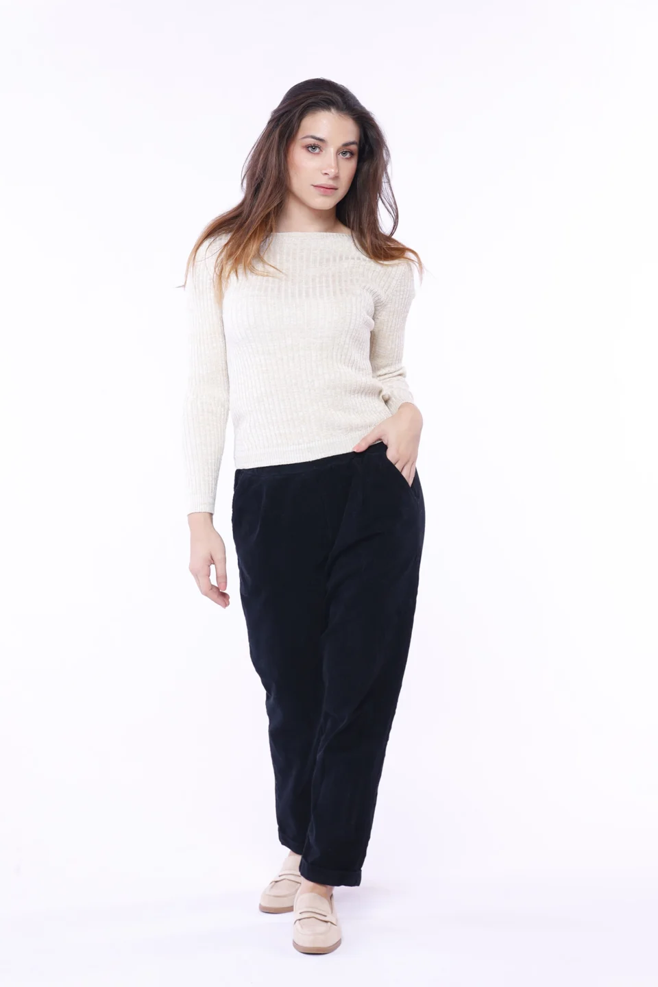 MAGLIA everyday a costine con scollo a barchetta ONEWORLD HYBRID