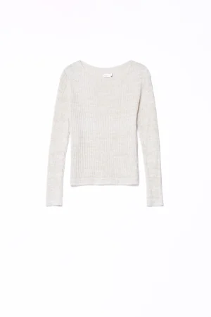 MAGLIA everyday a costine con scollo a barchetta