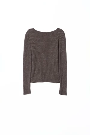 MAGLIA everyday a costine con scollo a barchetta