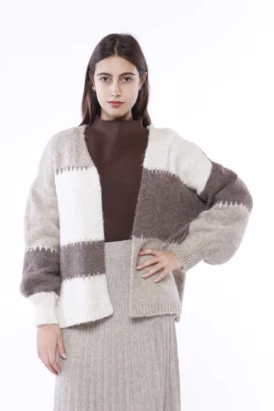 MAGLIA Cardigan oversize con punti ricamo