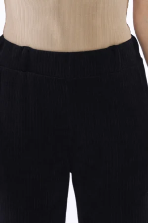 PANTALONE a palazzo a costine e passanti alla cintura