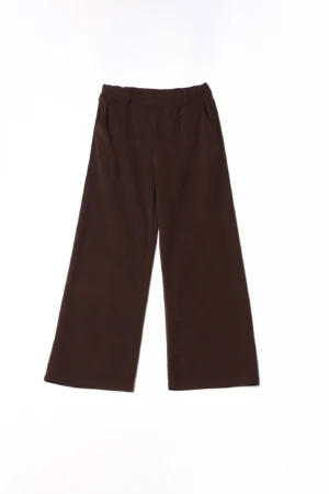 PANTALONE a palazzo a costine e passanti alla cintura