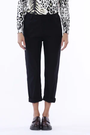 PANTALONE pull-on con elastico in vita e passanti alla cintura