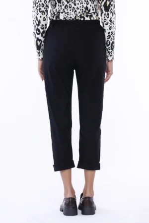 PANTALONE pull-on con elastico in vita e passanti alla cintura