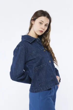 GIACCA denim dal taglio classico e tasche applicate