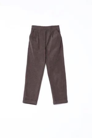 PANTALONE caldo modello velluto con risvolti alle caviglie