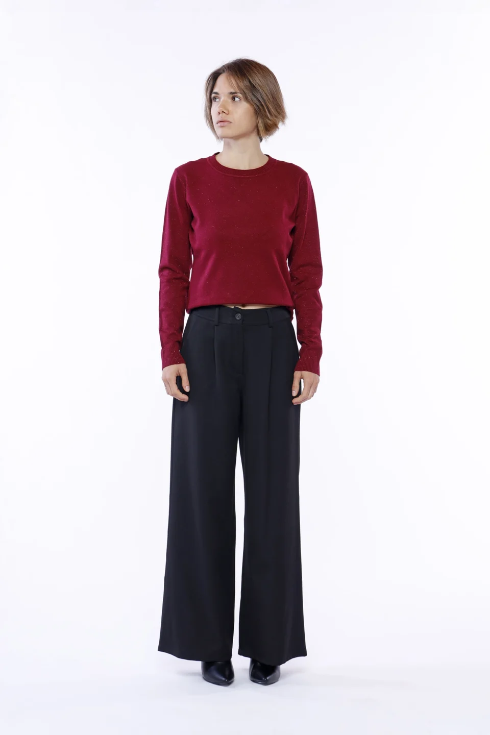 PANTALONE a zampa larga con tasche bottone di chiusura e passanti alla cintura ONEWORLD HYBRID
