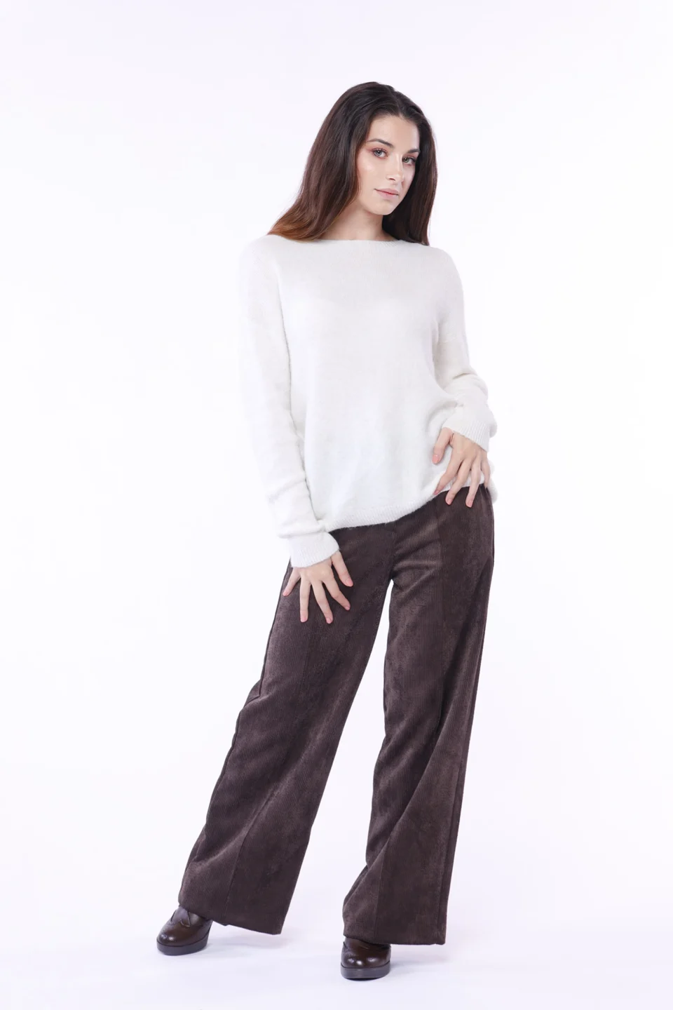 MAGLIA casual con scollo a giro largo e orli a costine ONEWORLD HYBRID