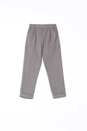 PANTALONE comodo rigato con risvolti alle caviglie