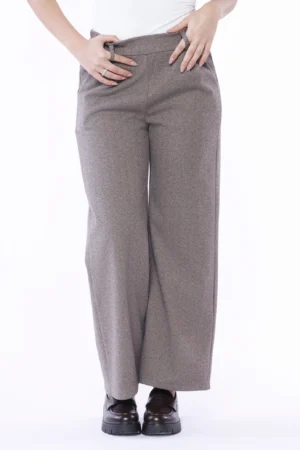 PANTALONE classico rigato con passanti alla cintura