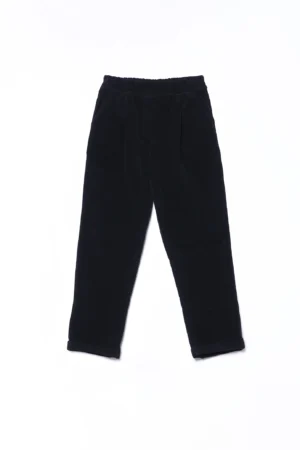 PANTALONE a costine con risvolti alle caviglie e pence sul davanti con comoda chiusura a elastico e tasche laterali