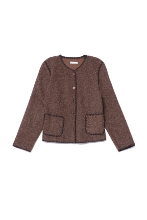 GIACCA a pelo corto primi freddi con chiusura a bottoni e comode taschine sul davanti