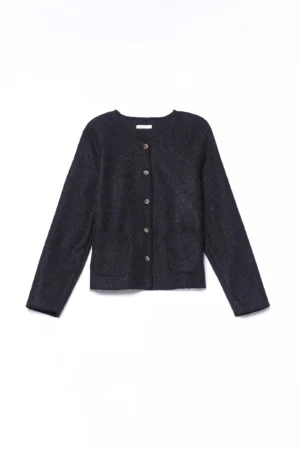 GIACCA a pelo corto primi freddi con chiusura a bottoni e comode taschine sul davanti