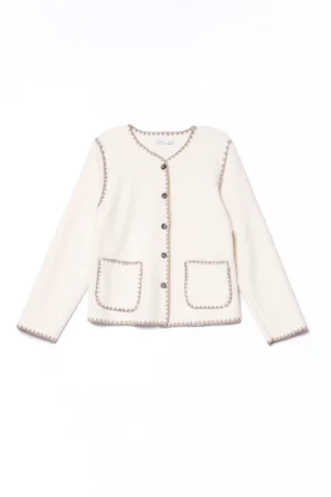 GIACCA a pelo corto primi freddi con chiusura a bottoni e comode taschine sul davanti