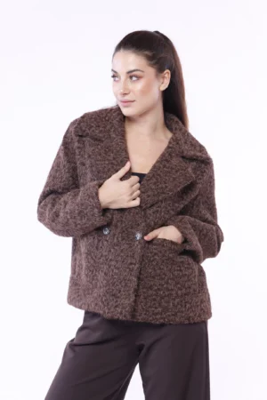 GIACCA corta primi freddi doppiopetto con collo reverse