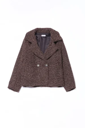 GIACCA corta primi freddi doppiopetto con collo reverse