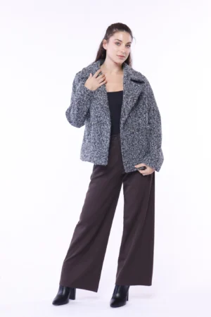 GIACCA corta primi freddi doppiopetto con collo reverse