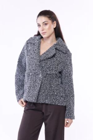 GIACCA corta primi freddi doppiopetto con collo reverse