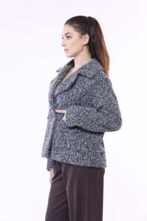 GIACCA corta primi freddi doppiopetto con collo reverse