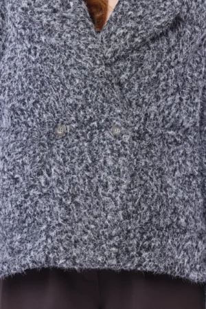 GIACCA corta primi freddi doppiopetto con collo reverse