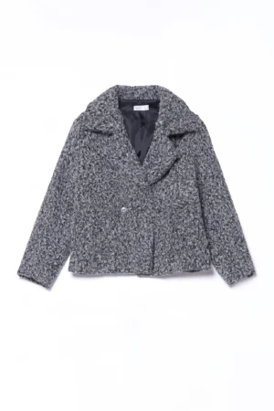 GIACCA corta primi freddi doppiopetto con collo reverse