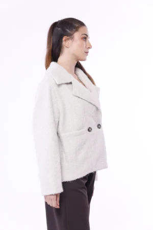 GIACCA corta primi freddi doppiopetto con collo reverse