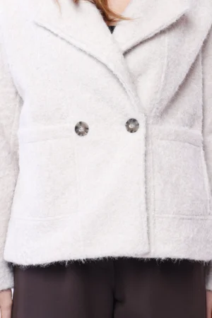 GIACCA corta primi freddi doppiopetto con collo reverse