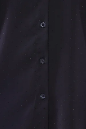 CAMICIA business woman con strass lucidi e colletto alla francese