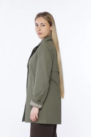 GIACCA trench midi con fodera e comode tasche con bottoni di chiusura