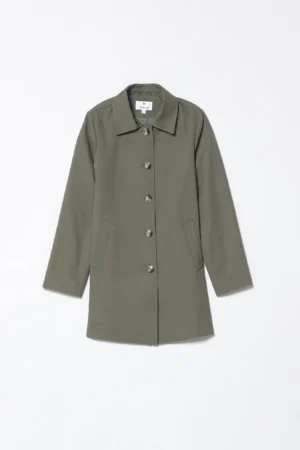 GIACCA trench midi con fodera e comode tasche con bottoni di chiusura