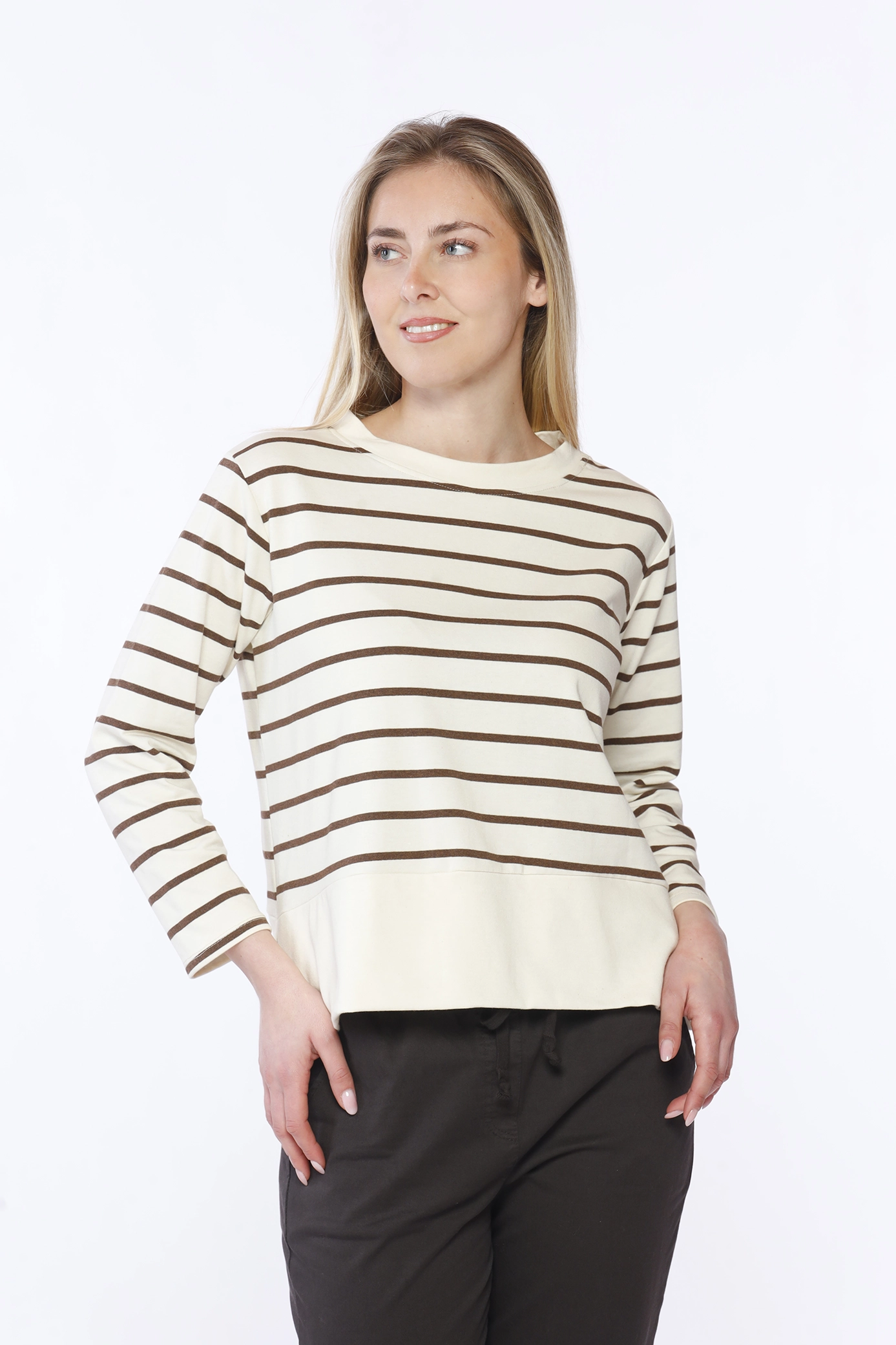 con orlo alto monocolore con spacchetti laterali e scollo a giro ampio ONEWORLD HYBRID 2697923