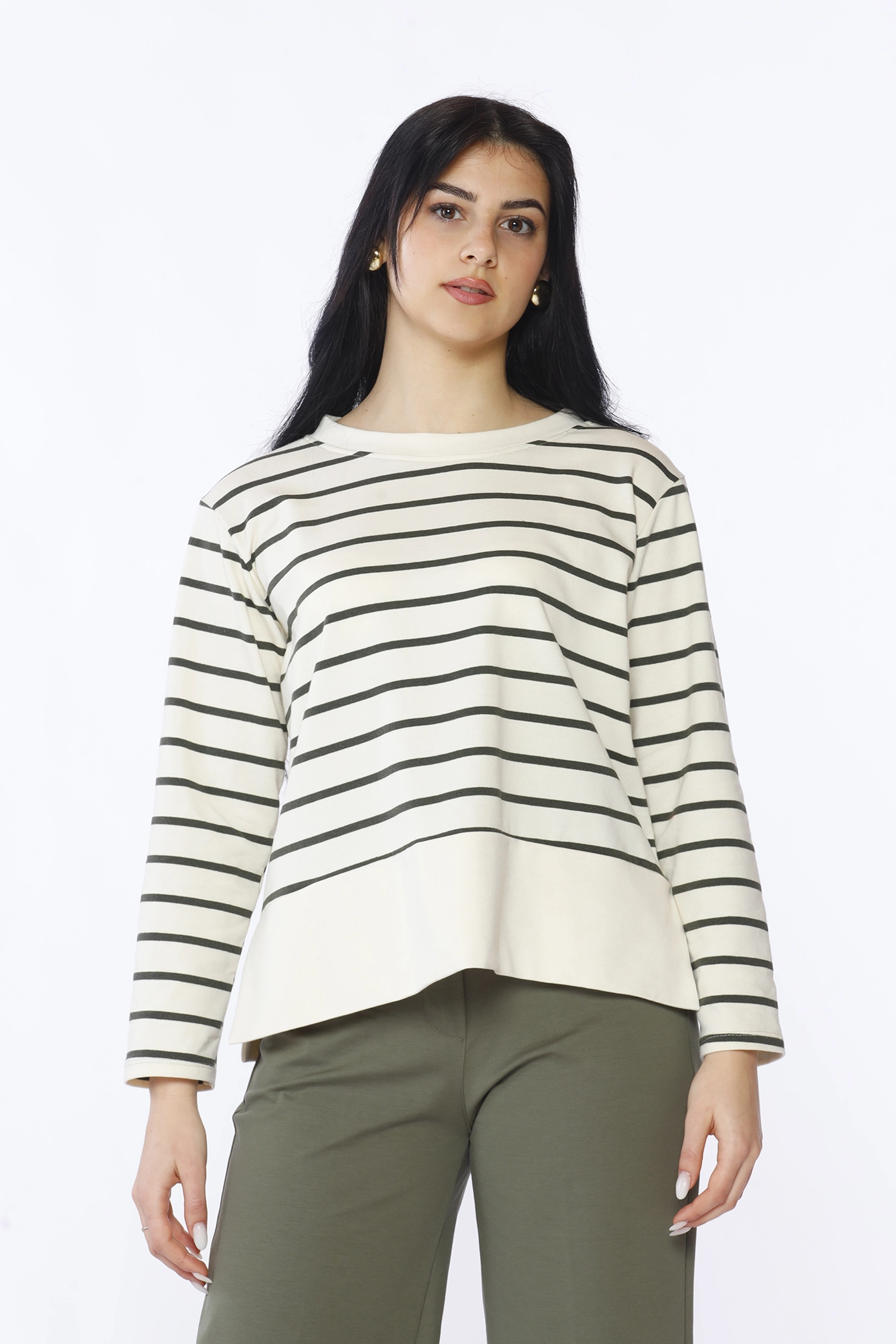 con orlo alto monocolore con spacchetti laterali e scollo a giro ampio ONEWORLD HYBRID 2697925