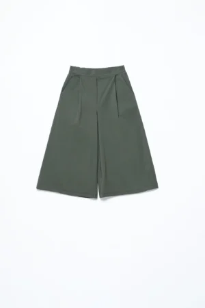 PANTALONE pantagonna pull-on con tasche all'americana e graziose pence sul davanti