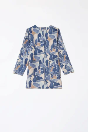 GIACCA blazer lungo in ecodainetto aperto sul davanti con comode tasche