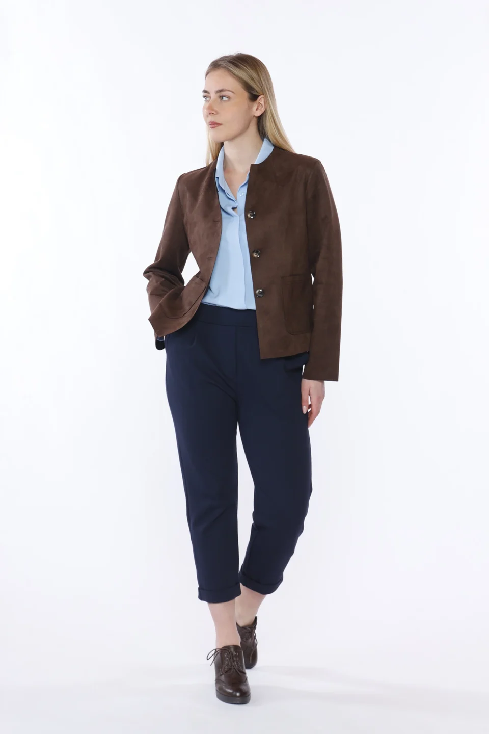 GIACCA carta in ecodainetto con ampie tasche orizzontali sul davanti e chiusura a bottoni ONEWORLD HYBRID