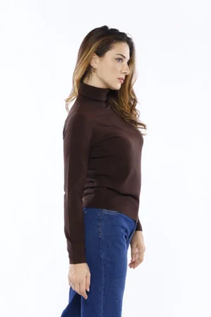 MAGLIA dolcevita casual con orli a costine