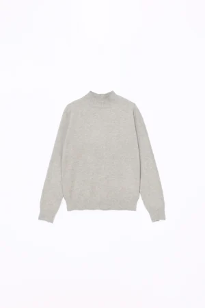 MAGLIA lupetto casual con orli a costine