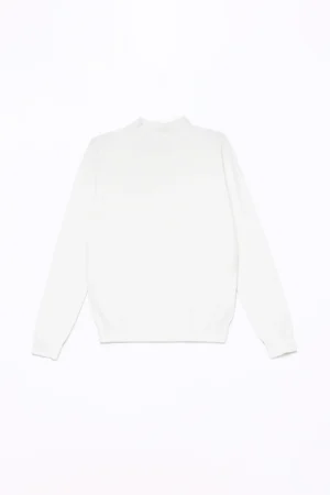 MAGLIA lupetto casual con orli a costine