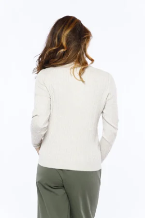 MAGLIA pullover con orli a costine e intrecci verticali