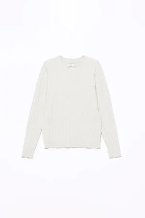MAGLIA pullover con orli a costine e intrecci verticali