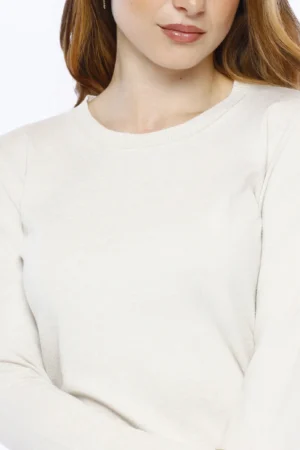MAGLIA pullover casual con orli a costine