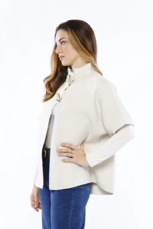 PONCHO ampio con chiusura ad alamari e manica a kimono