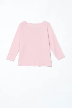 MAGLIA versatile con scollo a barca e orli a costine