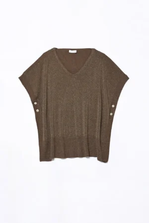 MAGLIA scollo a V lavorata a tricot