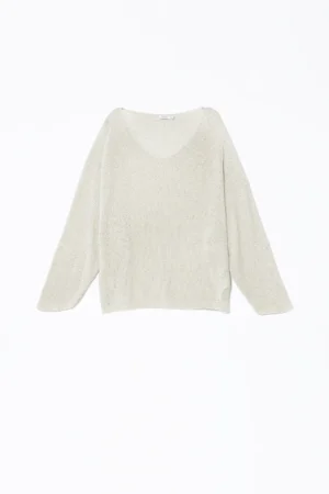 MAGLIA Con scollo a barca lavorata a tricot