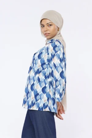 BLUSA Scollo a V  con stampa a fantasia